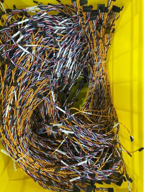 Custom mixed-connector cable assembly on fixture board